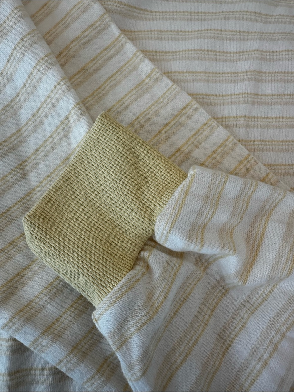Parke Summerland yellow striped mockneck - Picture 4 of 5